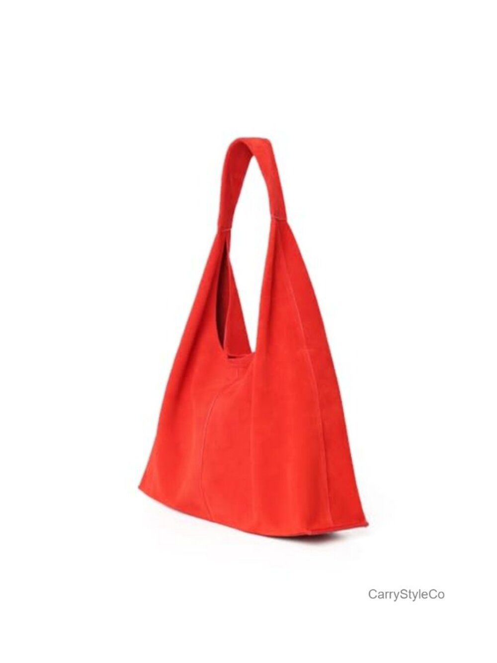 Genuine Suede Leather Hobo Bag Oversized Crescent Shoulder Tote
